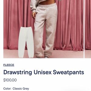 Parke Classic Grey Unisex Drawstring Sweatpants XSmall